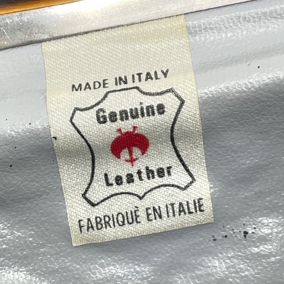 Italian Leather Lt Gray Lucite Clutch Purse Handbag Vintage - Picture 16 of 16